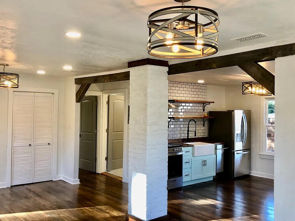 Living room repaint, restoration project in the historic district of Fredericksburg, TX