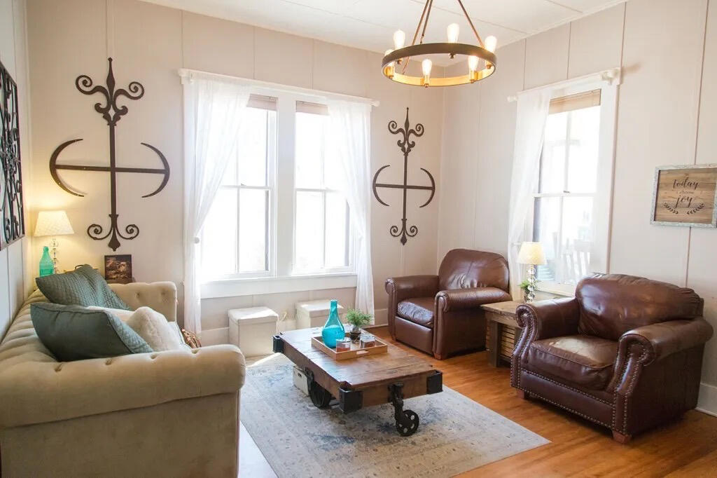 Untitled Living Room repaint and restoration on 504 w.creek st Fredericksburg, TX .